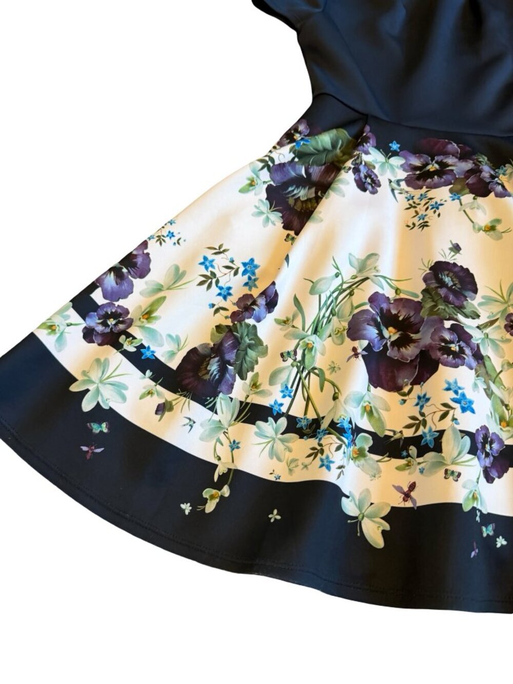 Ted Baker London Stefh A-Line Short Sleeve Dress Floral Print Size 2 4-6 Women's - Picture 4 of 16